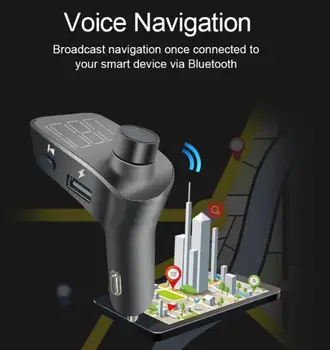 

100pcs T15 Bluetooth 5.0 AUX Receiver Car MP3 Player FM Transmitter Dual USB Car Charger USB Flash