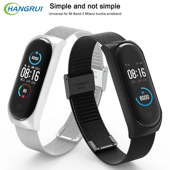 

Fashion Stainless steel Strap For Xiaomi Mi Band 5 Screwless Steel Strap Replacement for Mi Band 5 MiBand 5 With Buckle