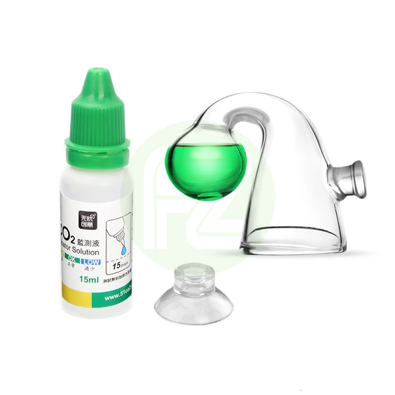 Стеклянный индикатор Co2 с раствором 4dkh/PH СО2 для длительного использования тестер