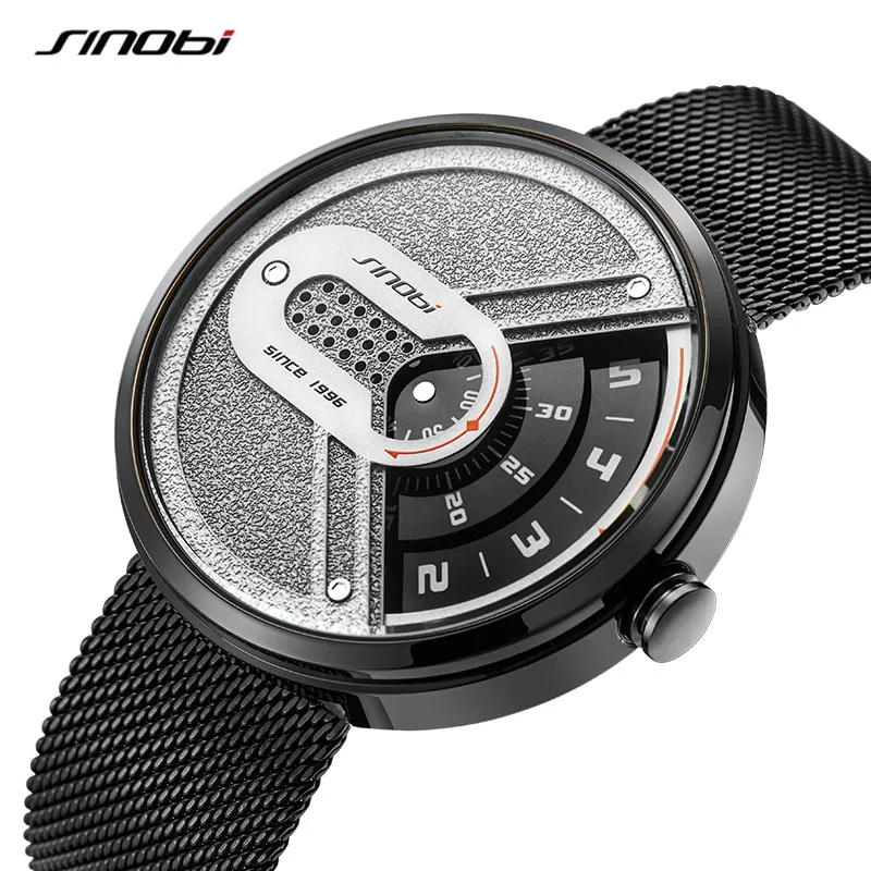 Sinobi relogio masculino 2021 Fashion Creative Design Men's Watches Smart Turntable Clock Male Quartz Wrist watches reloj mujer