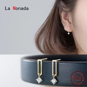 

La Monada Geometric Dangling Hanging Earrings For Women Silver 925 Woman Short Korean Drop Earrings Minimalist Female In Jewelry