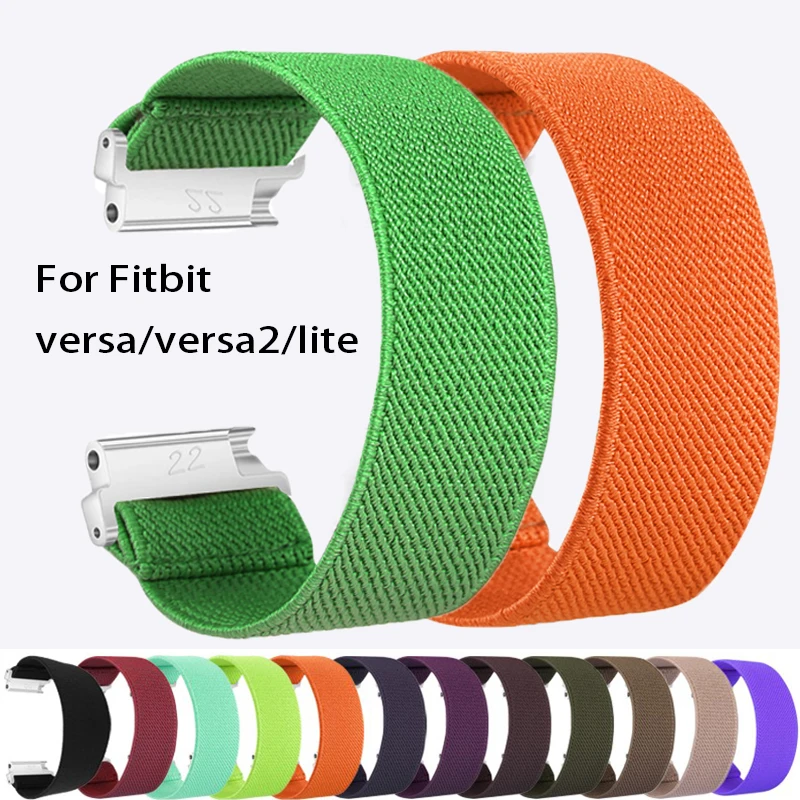 Bracelet de montre en Nylon pour Fitbit Versa/Versa 2/Versa Lite, boucle  élastique, Sport, pour hommes et femmes, nouvelle collection