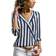 ^^Best Offers BKMGC Women Blouses Casual Striped Shirts V Neck Long Sleeve Tops Retro Chiffon Blouse Tunic Female Office Elegant Lady Shirt ^^Best Offers BKMGC Women Blouses Casual Striped Shirts V Neck Long Sleeve Tops Retro Chiffon Blouse Tunic Female Office Elegant Lady Shirt
