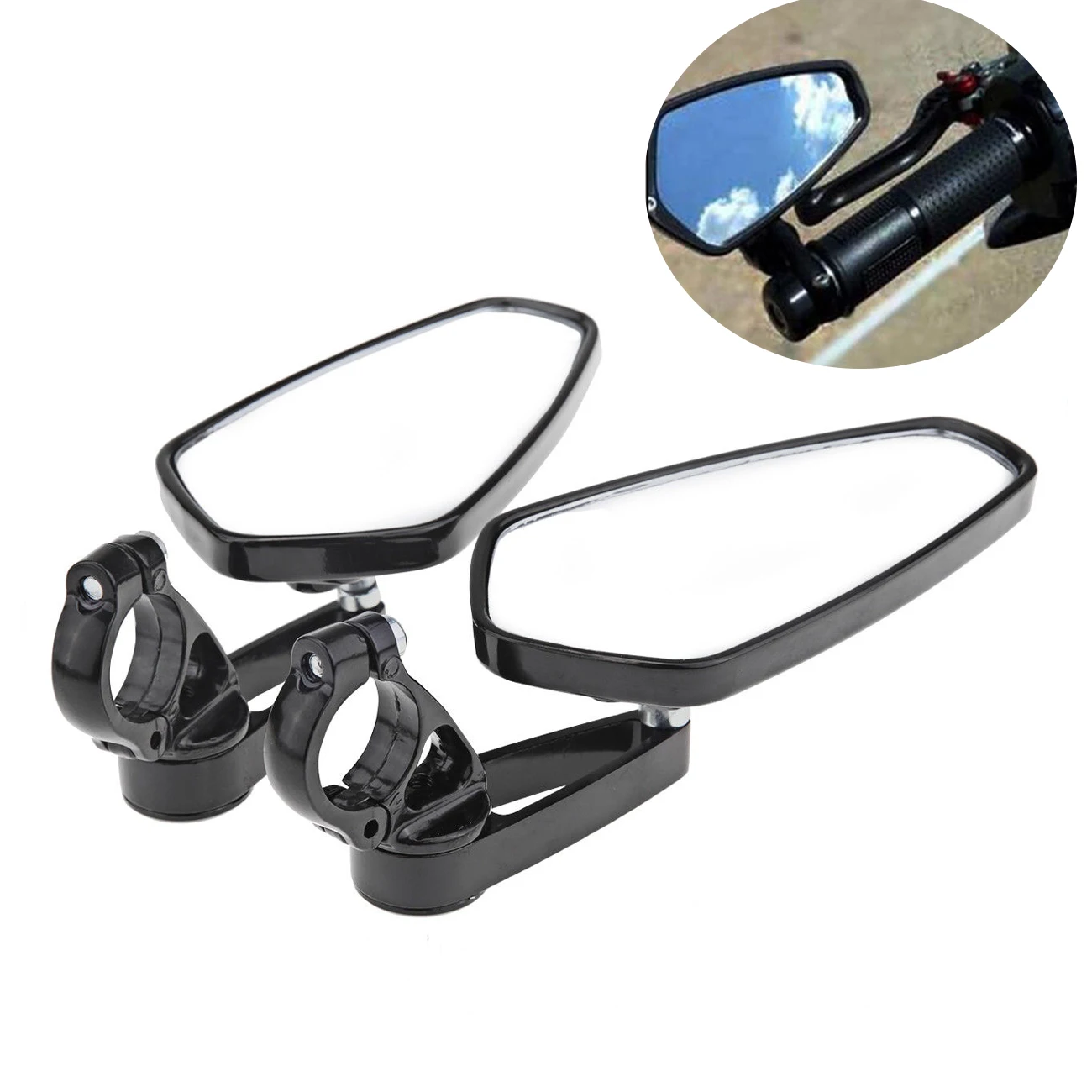 

Samger 7/8" Motorcycle Mirrors Bar End Mirror Rear View Motor Handlebar End Mirror Universal cafe racer retrovisor moto mirror