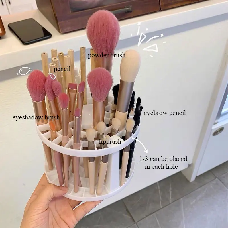 Pencils or Small Tools 49 Holes Paint Brush Holder Stand-Artist Paint & Makeup Brushes Holder for Pens 