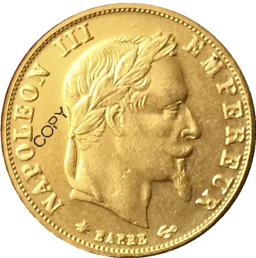 1867 Франция 5 франков-копия монет Наполеона III