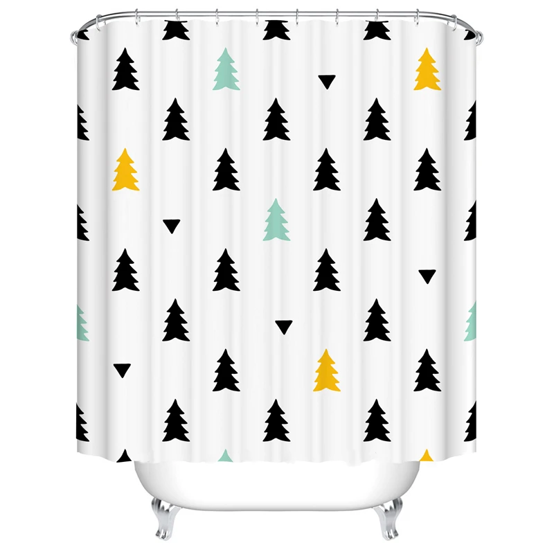 3d shower curtains bathroom curtain mildew proof fabric bath screen for bathroom home decor cartoon cat cortinas de bano DW194 - Цвет: D0836