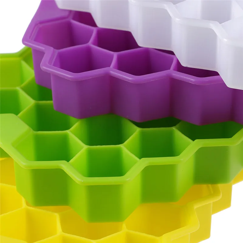 37 Cubes Home Honeycomb Shape Silicone Ice Cube Tray Mold Storage Container ice cube maker ice cream mold cube tray