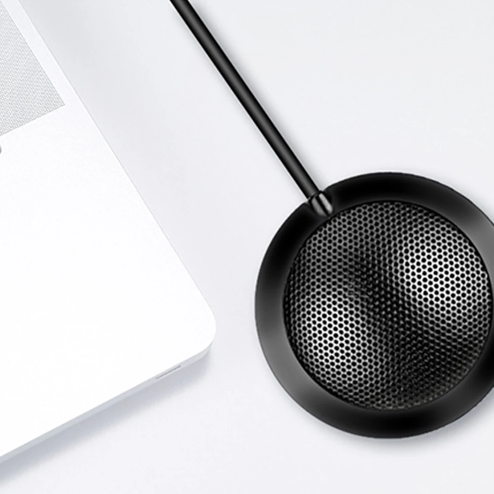 Desktop Audio 360 Degree Video Microphone Pickup Cable Omnidirectional Zinc Alloy Gaming Business Computer Home Conference USB