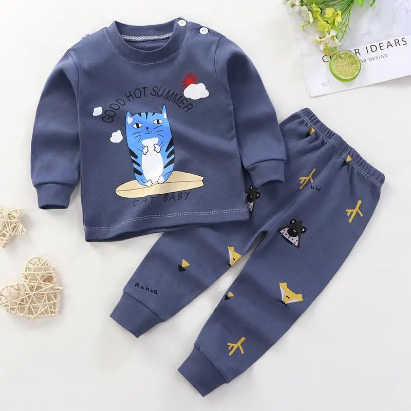 Baby Clothing Set for girl Autumn Winter 2021 Baby Boy Girls Clothes Cotton Newborn Clothing Sets Children's Long-sleeved T-shirt+pants 2pcs New Trendy stylish baby clothing set Baby Clothing Set