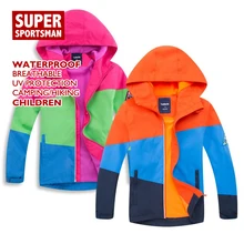 Зимние флисовые водонепроницаемые куртки для мальчиков и девочек, детские спортивные походные пальто, детский кемпинг, катание на лыжах, ветровка