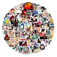 

10/50/100PCS Demon Slayer Attack On Titan Anime Stickers for Laptop Scrapbooking Skateboard Waterproof Sticker Kids Toys Decal