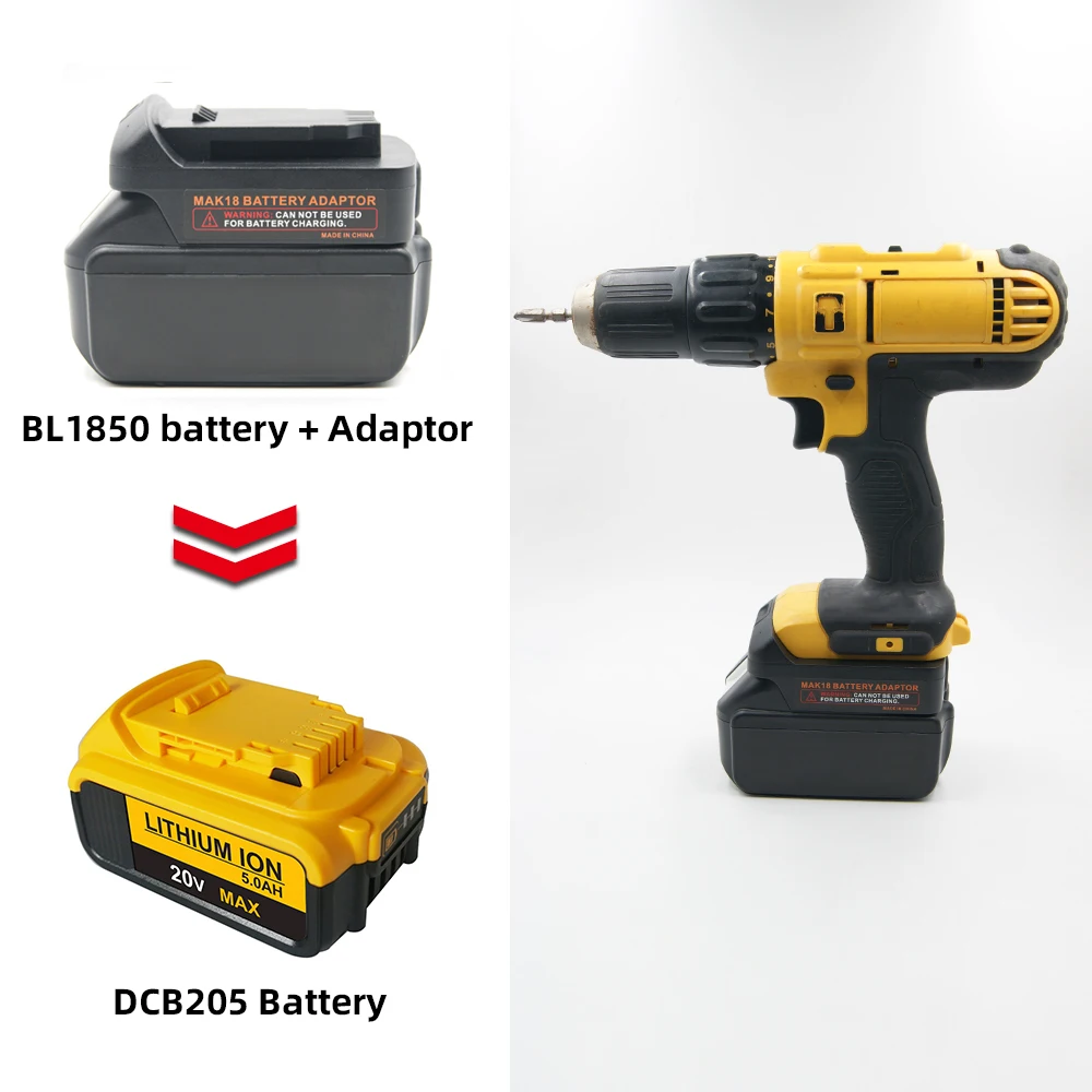 Конвертер батарей для Makita 18V BL серии литиевая батарея преобразует в Dewalt 18V/20V MAX