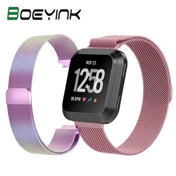 

Boeyink Metal Stainless Strap For Fitbit Charge 2 Band Milanese Magnetic Fitbit charge 3 Strap Smart bracelet For Wrist strap