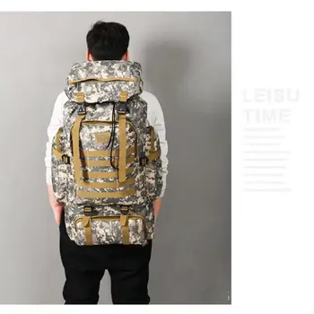 

Backpack Practical Durable 80L 7cm Oxford Cloth High Capacity Field Survival Rucksack Traveling Backpack Outdoors Camping Bag