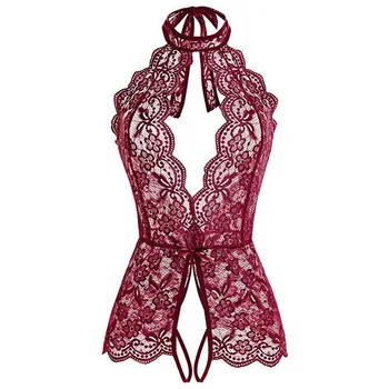 

Hot Sale Women Sexy Lingerie Sleepwear Nightwear Body stocking Lace Teddy Dress Babydoll Underwear Sleevless Porno Costumes Sexy