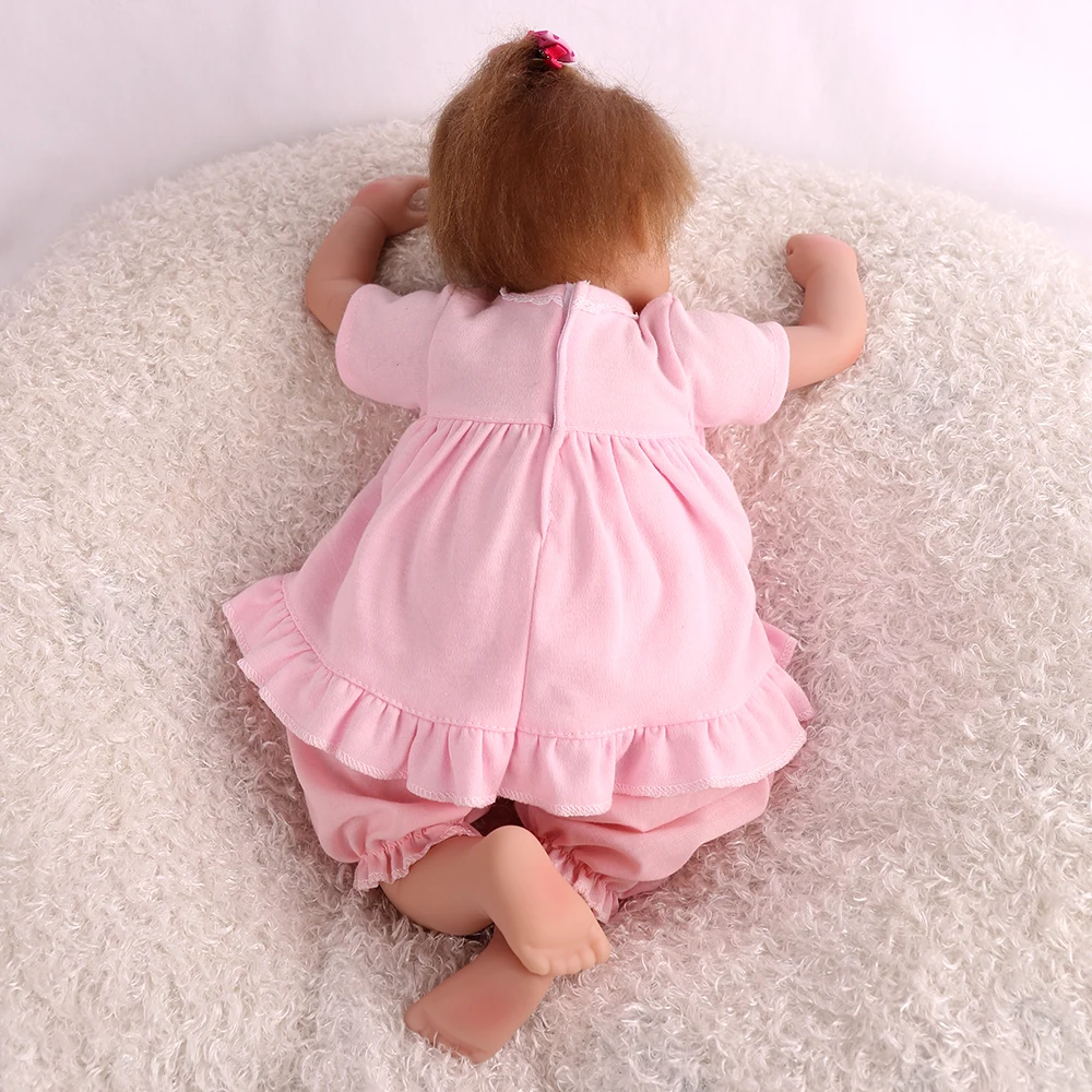 40 см мягкое силиконовое покрытие тело Reborn Baby Doll Поддельные Детские обучающие игрушки реалистичный сон принцесса Дети bebe подарки на день рождения