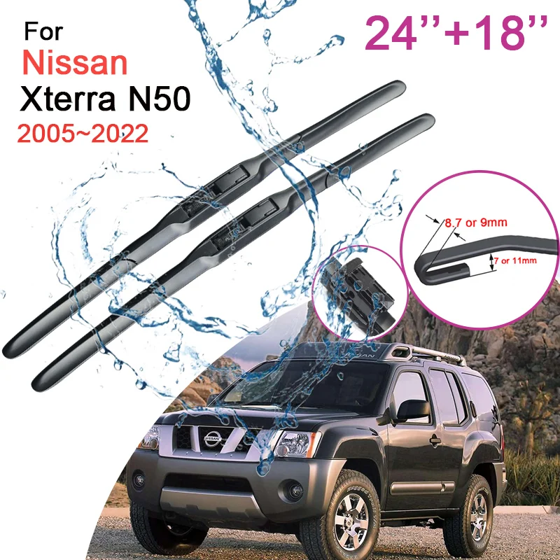 Car Front Windshield Wiper Blades For Nissan Xterra N50 2005 2006 2007