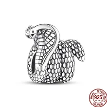 

100% Real 925 Sterling Silver Cobra Beaded Fit Original pandora Bracelet&Bangle For Women Birthday Fashion Jewelry
