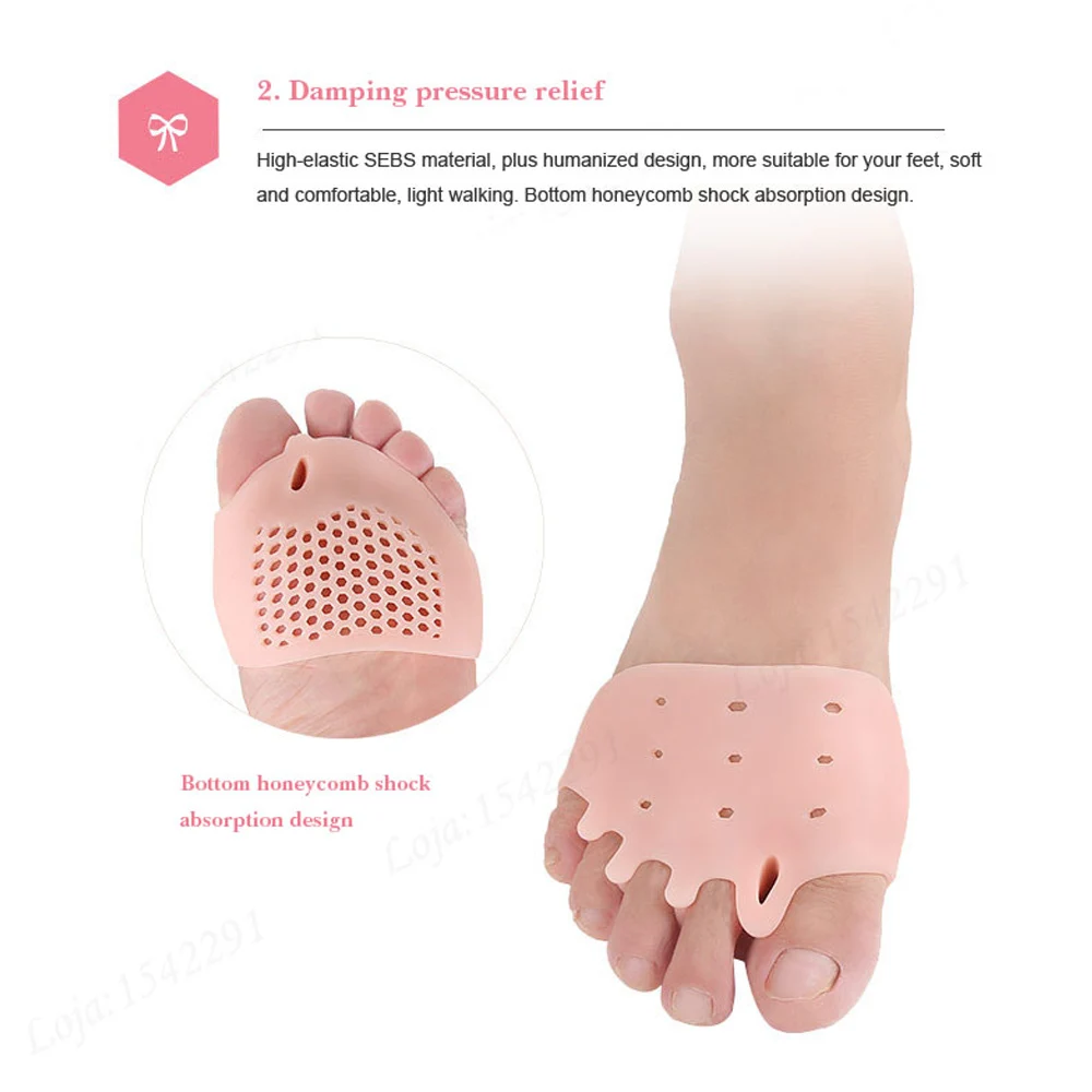 Tcare Foot Care Brace Support Gel Foot Pads, Correct Toes Naturally with Toe Separators Great Choice for Fighting Bunions Unisex Tcare Foot Care Brace Support Gel Foot Pads, Correct Toes Naturally with Toe Separators Great Choice for Fighting Bunions Unisex