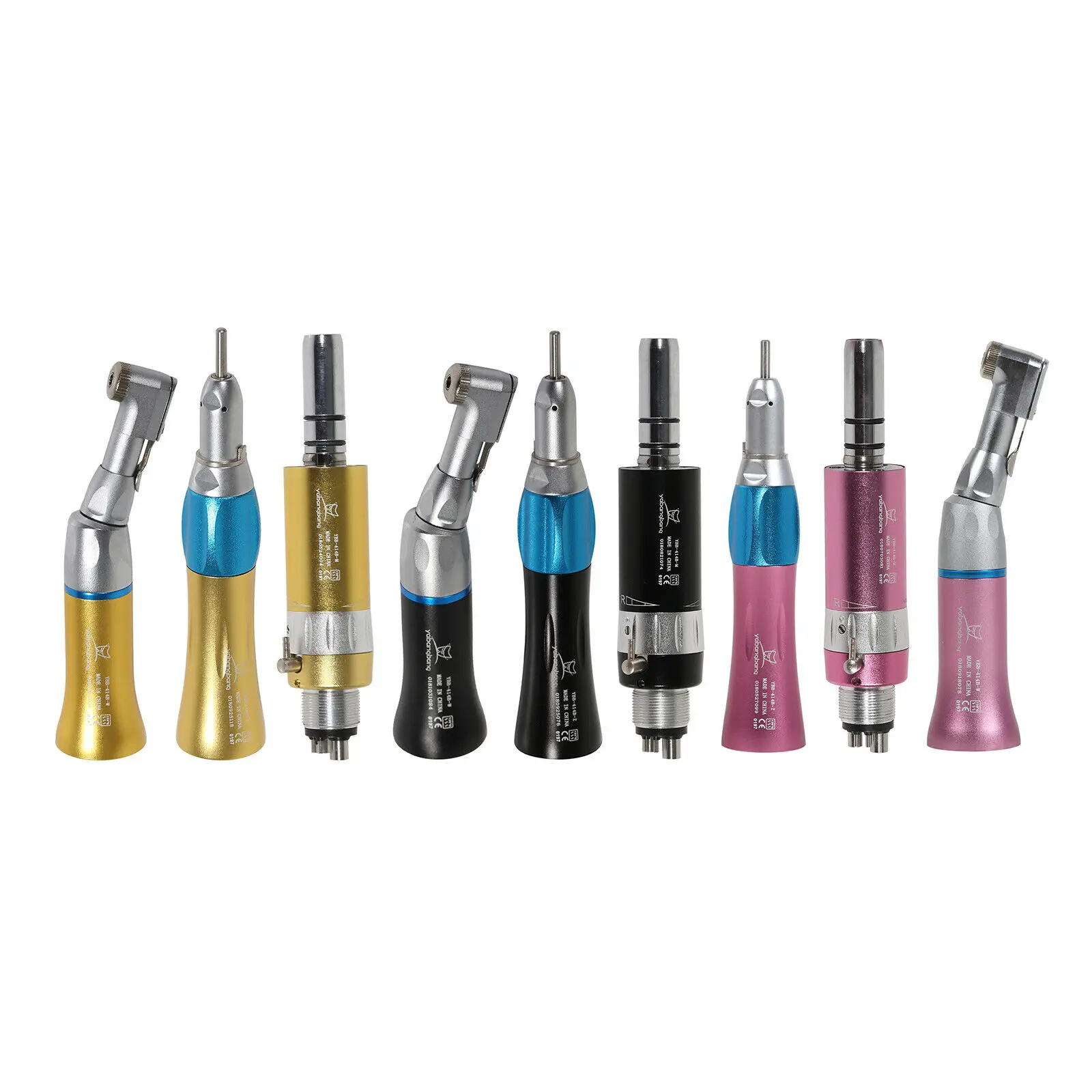 

Dental 4 Holes E-type Air Motor Micromotor + Straight Contra Angle Handpiece Set Teeth Model Dental Tool Golden/Pink/Black color