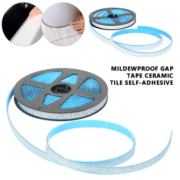 

6m Self-adhesive Ceramic Tile Mildewproof Gap Tape DIY Tile Anti-mold Tape Tile Seal Self-adhesive Tape for Bathroom Wall Home