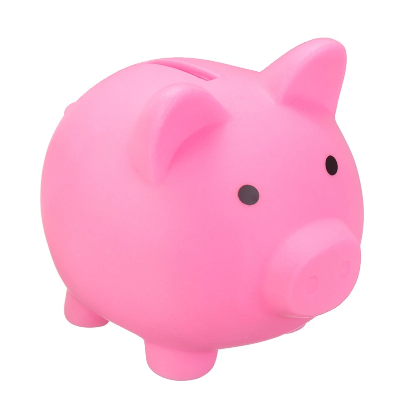 Piggy Bank Saving Coins Money Box Cash Fund Gift Plastic Pig Children Kids UK 