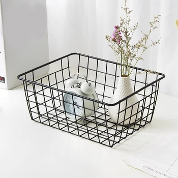 

Iron Wire Holder Organizer Sundries Fruit Book Storage Basket Household Metal Organizer Holder Bathroom Sundries Storage basket