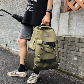 

Backpack men's fashion trend simple backpack leisure travel bag computer junior and senior high school students bag