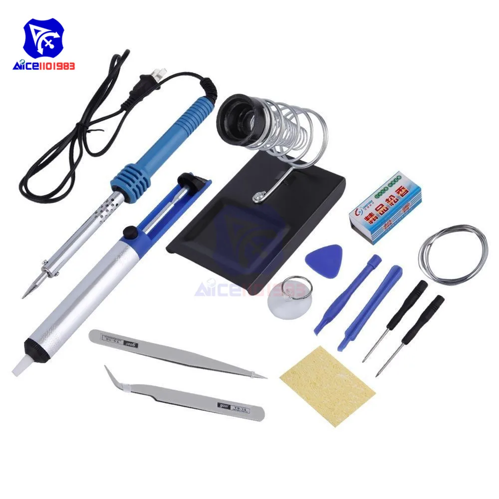 

diymore US Plug Electric Soldering Iron Tools Kit 14 in 1 110V 60W Electric Welder Welding Tools Kit Set for Computer Cellphone