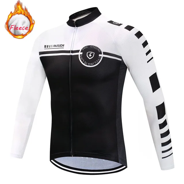 long jersey 1 Зимняя Теплая Флисовая одежда для велоспорта, Мужской трикотажный костюм, одежда для велоспорта, MTB, комбинезон, набор, ropa ciclismo hombre, комплект для велоспорта - Цвет: long jersey 1