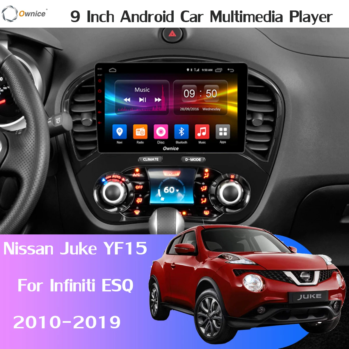 9 &quot360 ° панорамный Android 0 автомобильный DVD GPS навигатор радио для Nissan Juke YF15 Infiniti ESQ