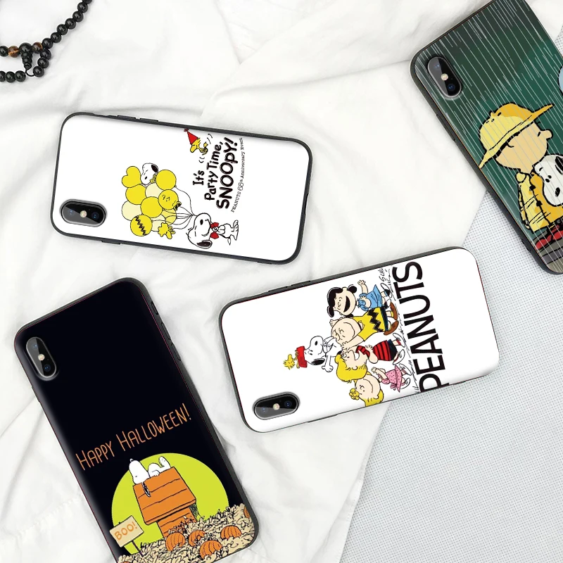 Чехол для телефона Snoopyy friends iPhone 11 Pro Max X XS XR 8 7 6 5 s Plus силиконовый