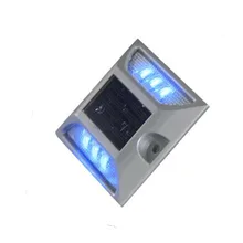 2 шт./упак. синий светодиодный светильник IP68, Алюминий Солнечный СВЕТОДИОДНЫЙ дорожный указательный знак для дорожный знак для обеспечения безопасности дорожного движения