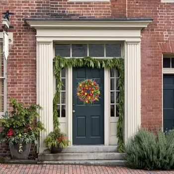 

Artificial Tulip Garland, 15.7 Inches And 11.8 Inches Round Front Door Decoration Garland, Used For Christmas Decoration