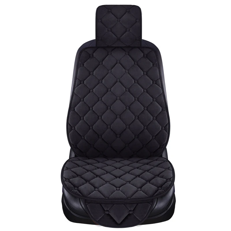 Front Black 1pc Хлопковые Чехлы для автомобильных сидений, универсальные внутренние Чехлы для автомобильных сидений, набор протекторов для детей, женщин, автомобильные подушки для сидений, аксессуары - Color Name: Front Black 1pc