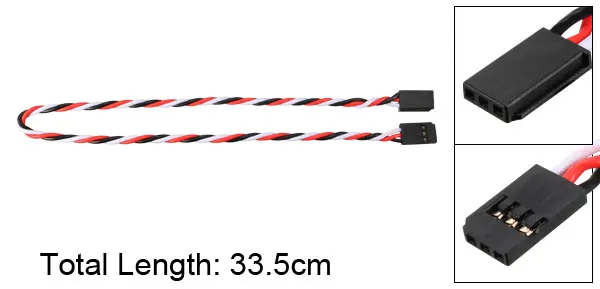 33.5cm Uxcell 1/5/10 шт Удлинительный кабель провод 3-контактный серво 13-33,5 см 22AWG м объектив Canon M/M F RC Futaba JR анти-обратного 30/60 жилы провода - Цвет: 33.5cm