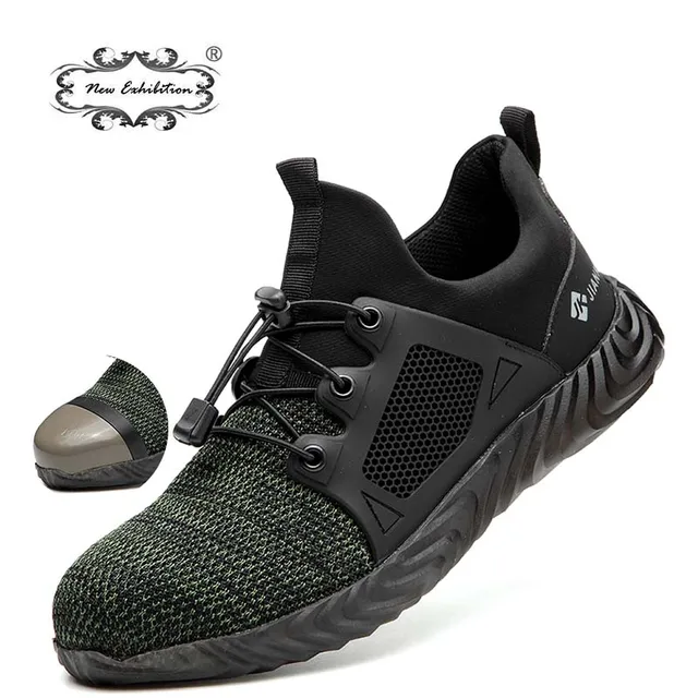 US $21.75 New exhibition Work Shoes Outdoor fashion Sneaker Antismashing Steel Toe Cap Safety Boot Men Breat