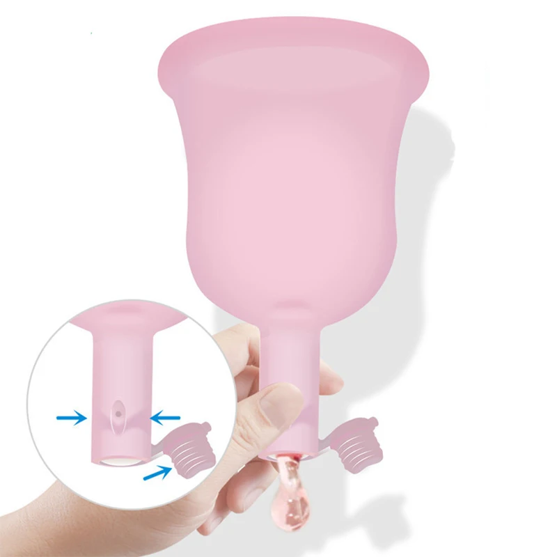 Pink S Менструальная чашка из медицинского силикона, Женская чашка для гигиены, Женская чашка для менструального периода, менструальная копа, менструальная De Silicona Medica - Color: Pink S