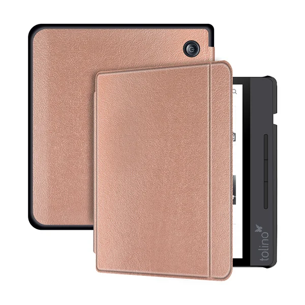 Rose gold Чехол для Tolino Vision 5 чехол для Tolino Vision 5 7 дюймов электронная книга e-reader sleepcover funda capa оболочка стилус+ пленка - Цвет: Rose gold