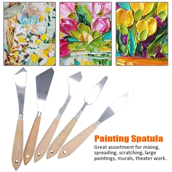 

Spreading Mixing Scraper Painting Spatula Set School Palette For Oil Acrylic Teachers Artist Versatile Stainless Steel