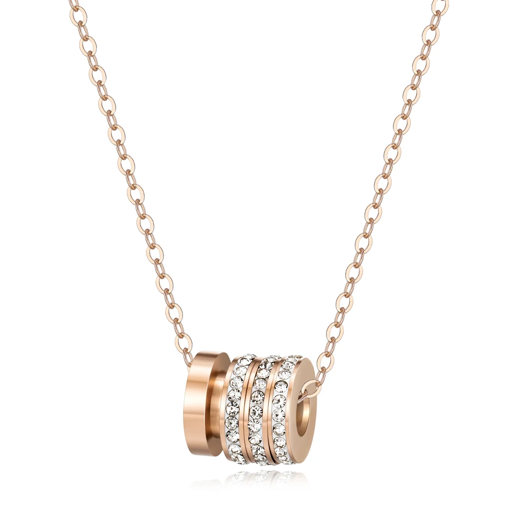 Fashion Necklace 2019 Women Luxury Rose Gold Pendant Choker Chain Suspension Long Jewelry Accessories on the Neck 19030 | Украшения и