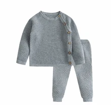 Baby Knitwear for Boys Girls Baby Girl Winter Clothes Baby Boy Sweater Sets Tops + Pants Pull Fille Newborn Outwears Sets 0-3Y