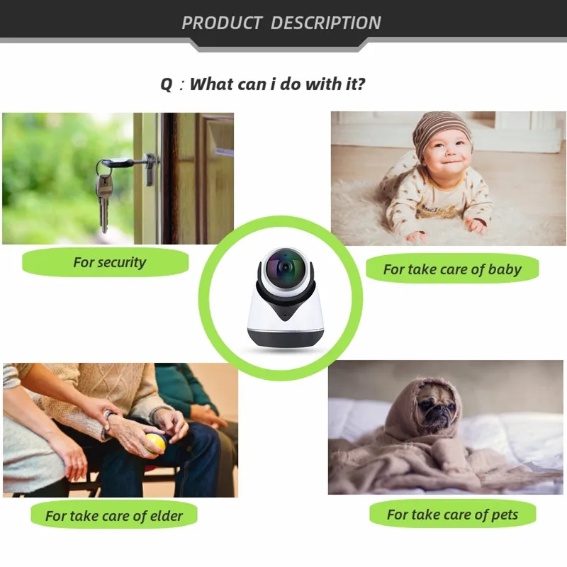Home1080P CCTV камера Wifi безопасности Ptz Camaras ONVIF наблюдения с автоотслеживанием Детский