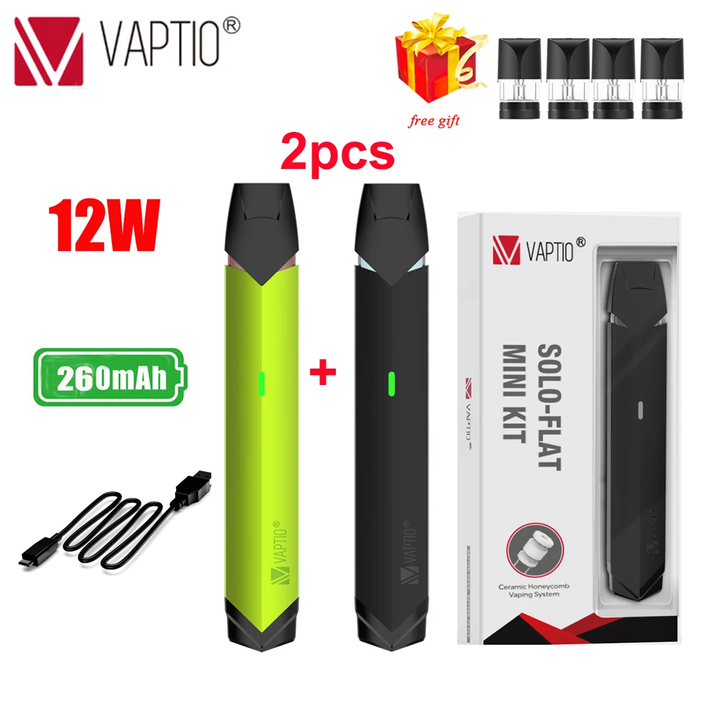 Электронная сигарета VAPTIO Solo FLAT MINI вейп набор все в одном 260 мА · ч 12 Вт|vape starter