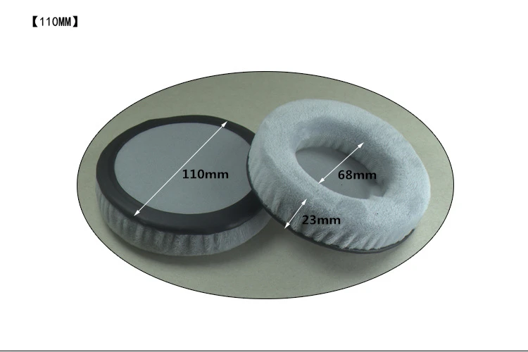 General Grey Velvet Foam Ear Pads Cushions 60 65 70 75 80 85 90 95 100 105 110 115 120MM for SONY for Sennheiser Headphones (17)