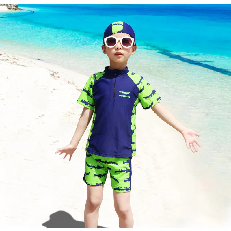 

Middle And Large Bathing Suit BOY'S Suit Three Pieces Hot Springs 8-9-10-Year-Old 5 Large Size 6 Boy 7 Swimming Trunks 12 Big Ki