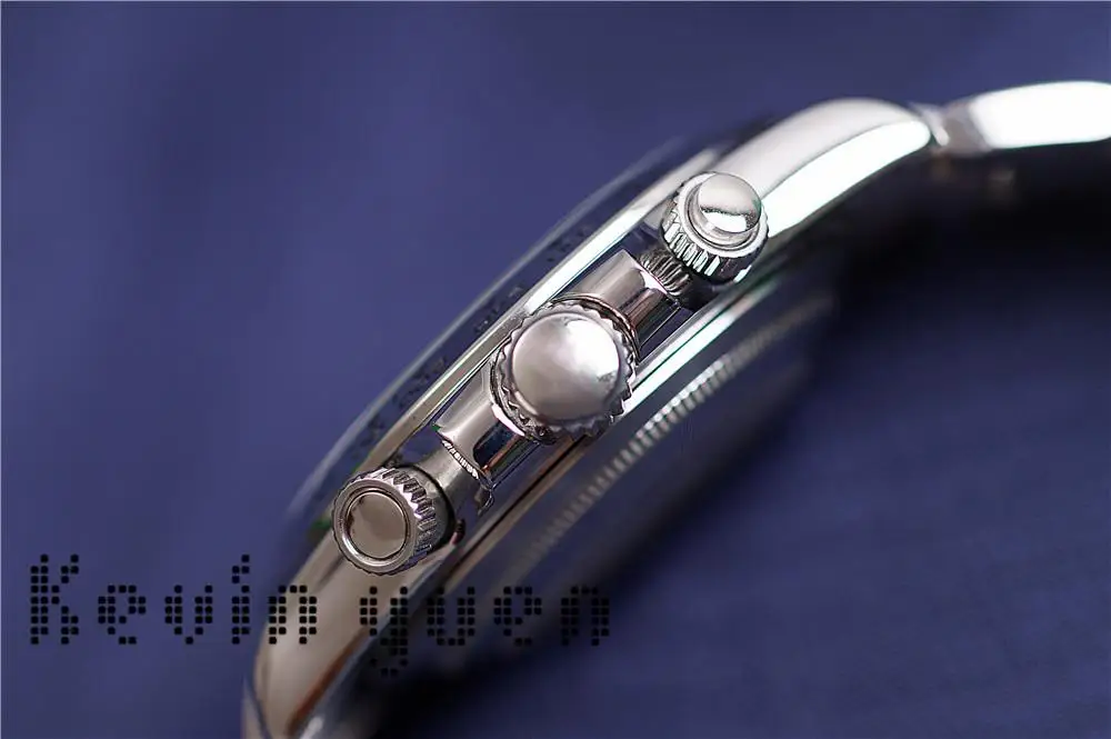 Роскошные брендовые Новые Мужские автоматические механические часы серебристого, черного, синего цвета из нержавеющей стали с сапфировым керамическим ободком часы AAA
