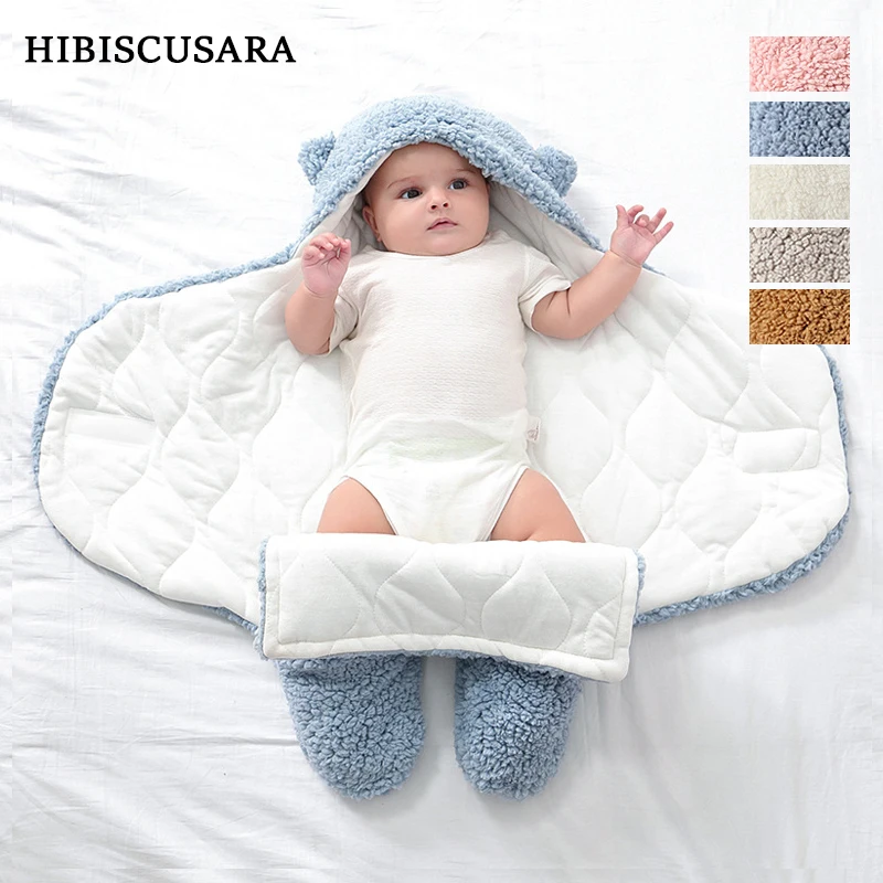 

Fleece Thicken Warm Baby Sleeping Bag Winter Autumn Newborn Infant Wrap Blankets Envelope Boy Girl Sleepsack Cacoon Swaddle