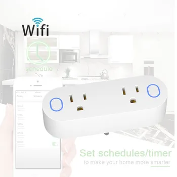 

2020 New Wifi Smart Plug Smart Socket Tuya Smartlife App 16A Us Plug Power Monitor Energy Saver Works Google Home Mini Alexa